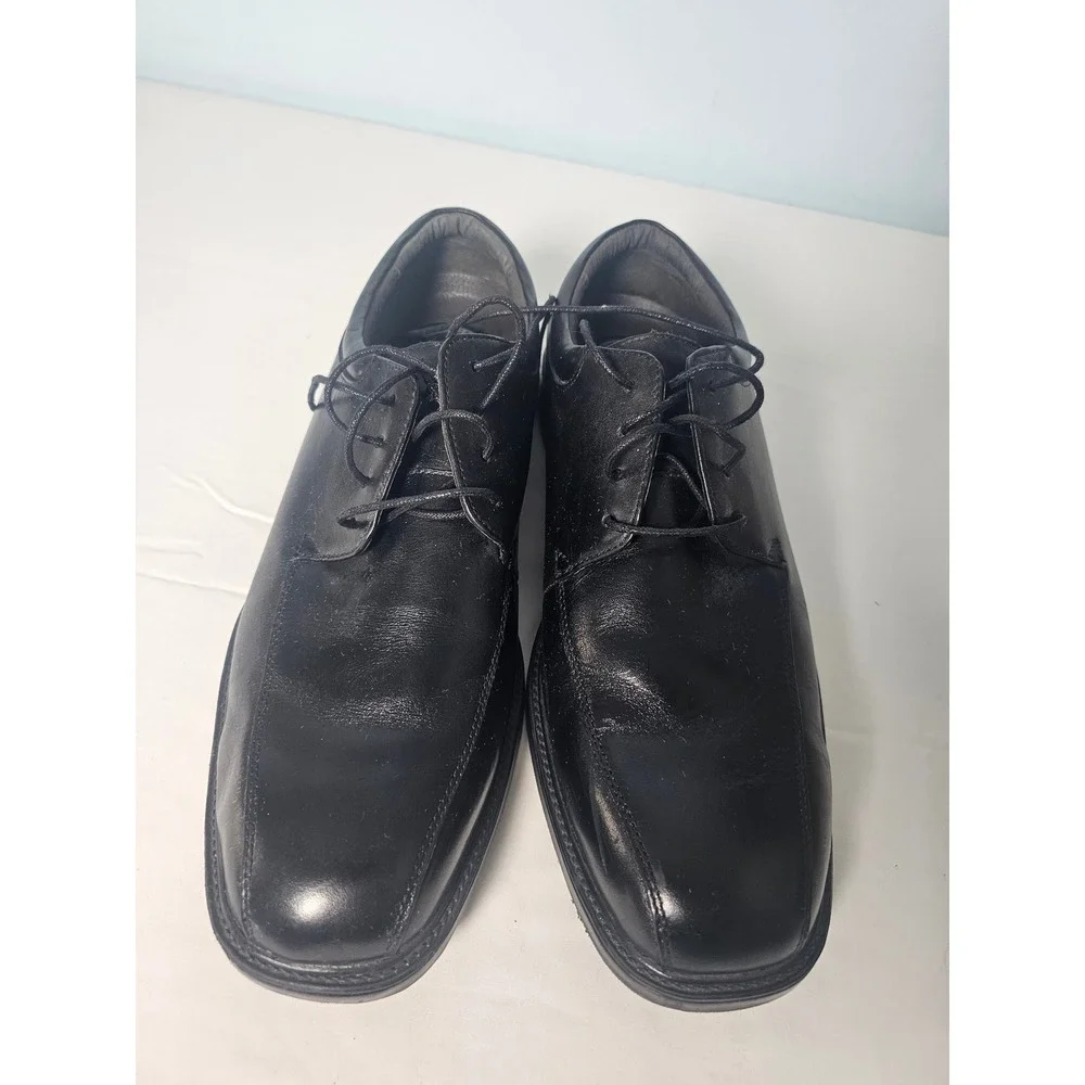 Professional Nunn Bush 83364-01 Leather Oxford Mens 13M Black Bicycle Toe Shoes